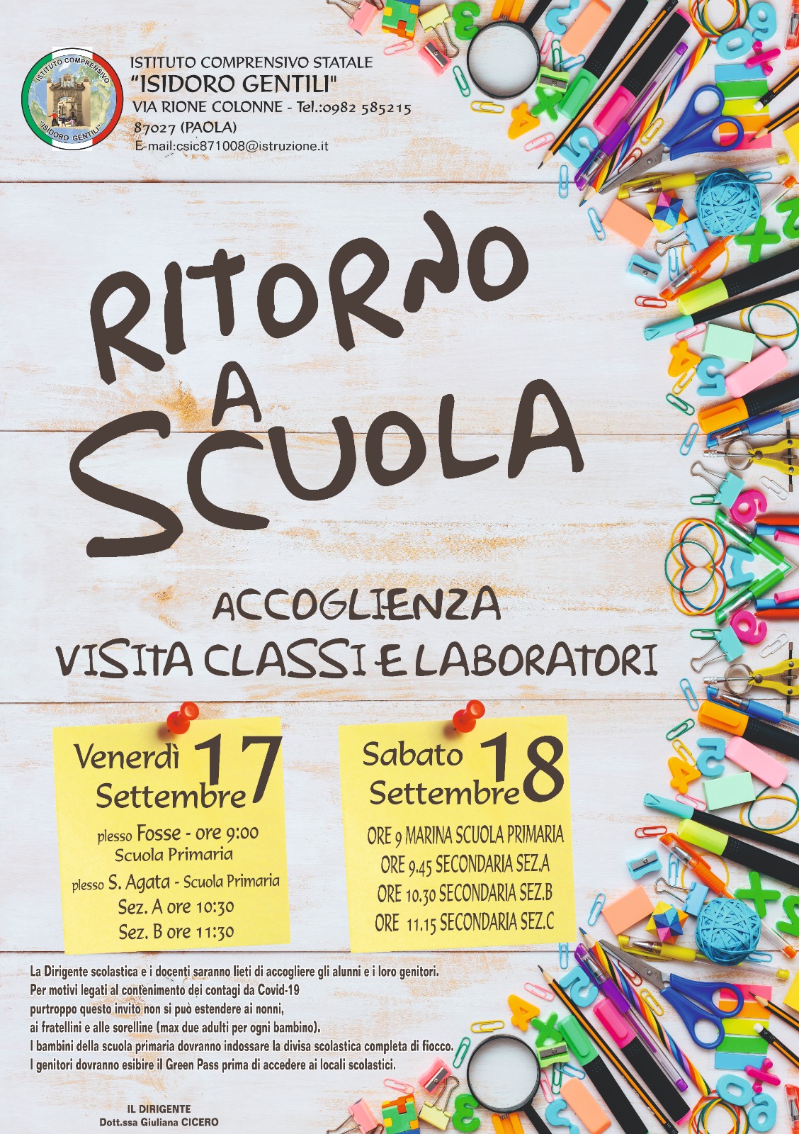 RITORNO A SCUOLA